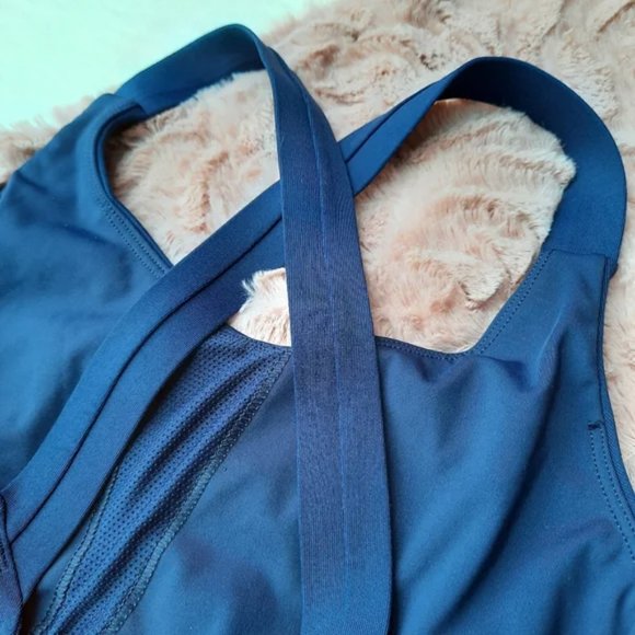 NoBull Pace Sports Bra Cross Back No Bull Training Workout Lounge Small Blue - Picture 6 of 13